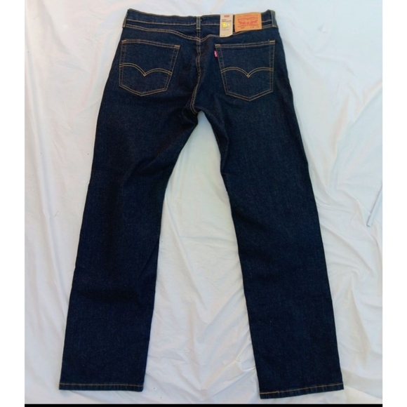 LEVI'S 505 STRAIGHT LEG MEN'S JEANS PANTS BLUE SIZE 36 - Picture 3 of 6